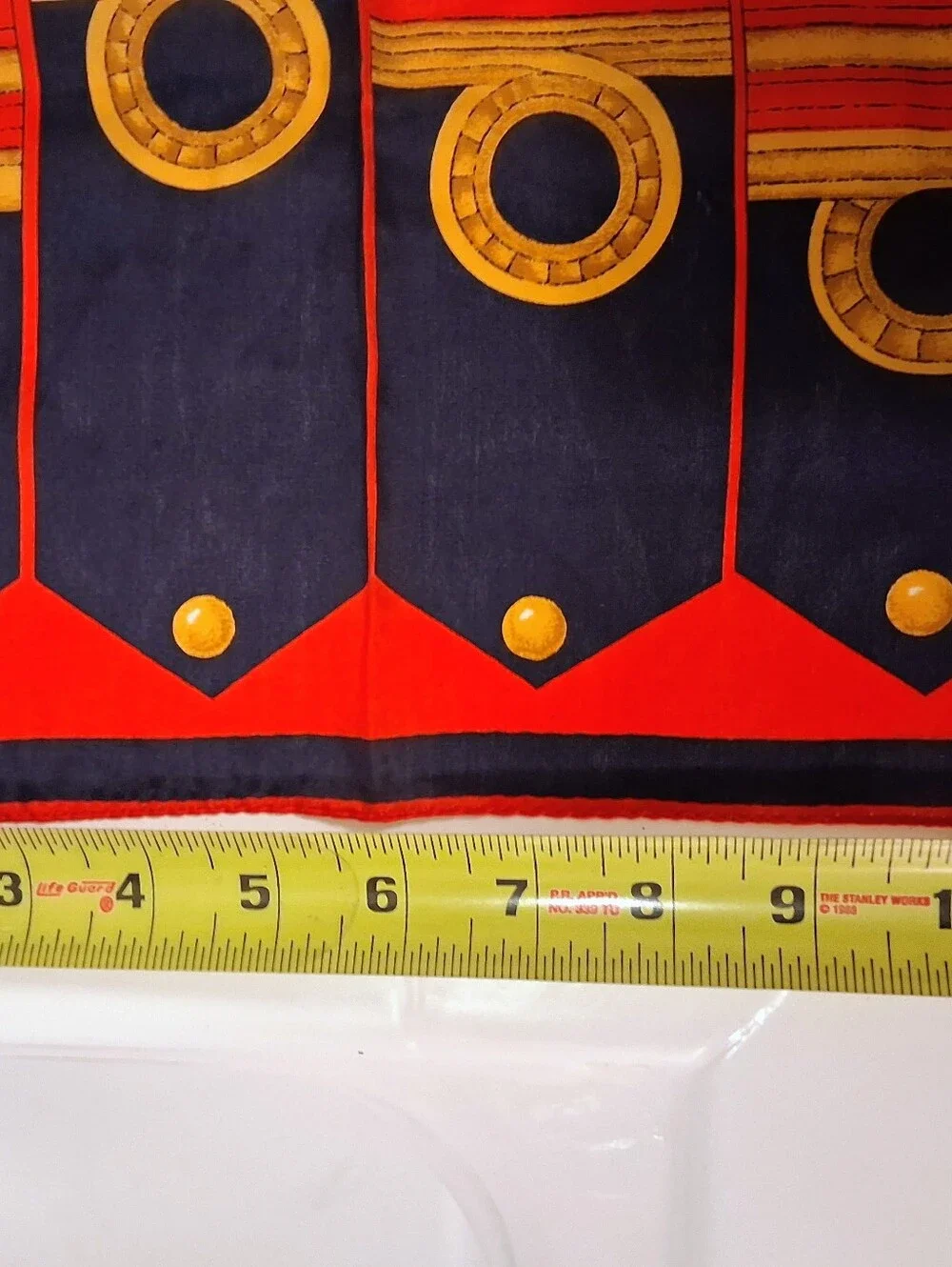 Beautiful vintage Anne Klein equestrian/nautical oblong Silk scarf